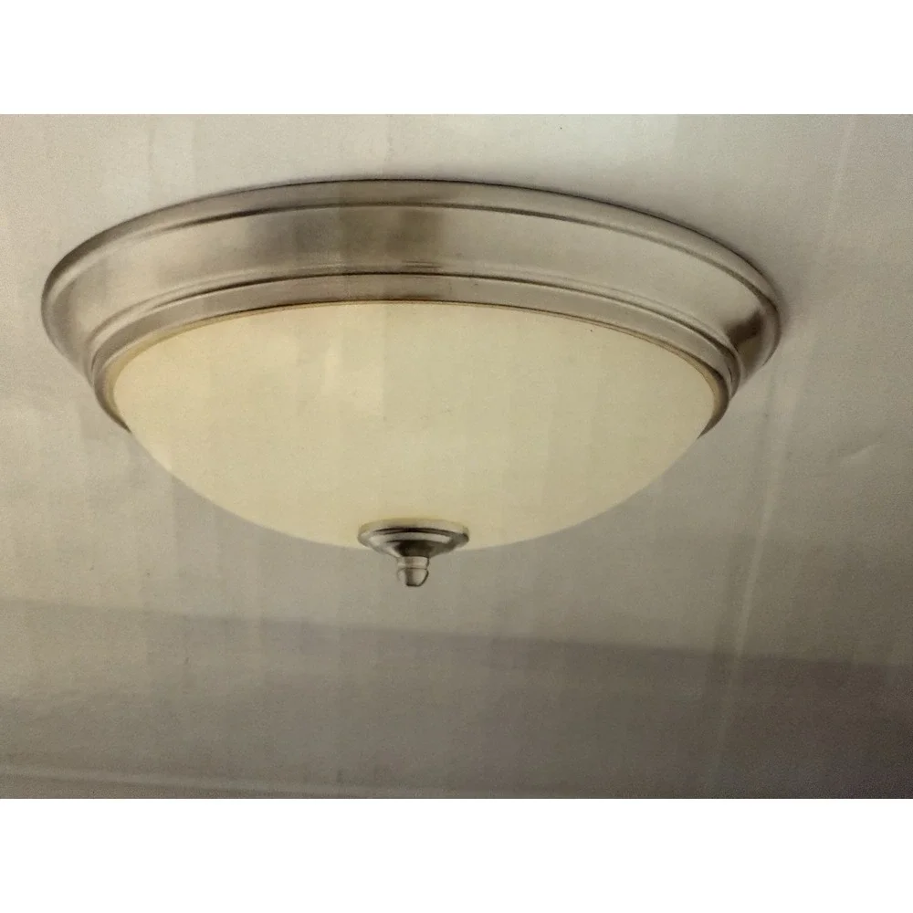 Luis 11 in. Light Brushed Nickel Adjustable CCT Integrated LED Ceiling Flush